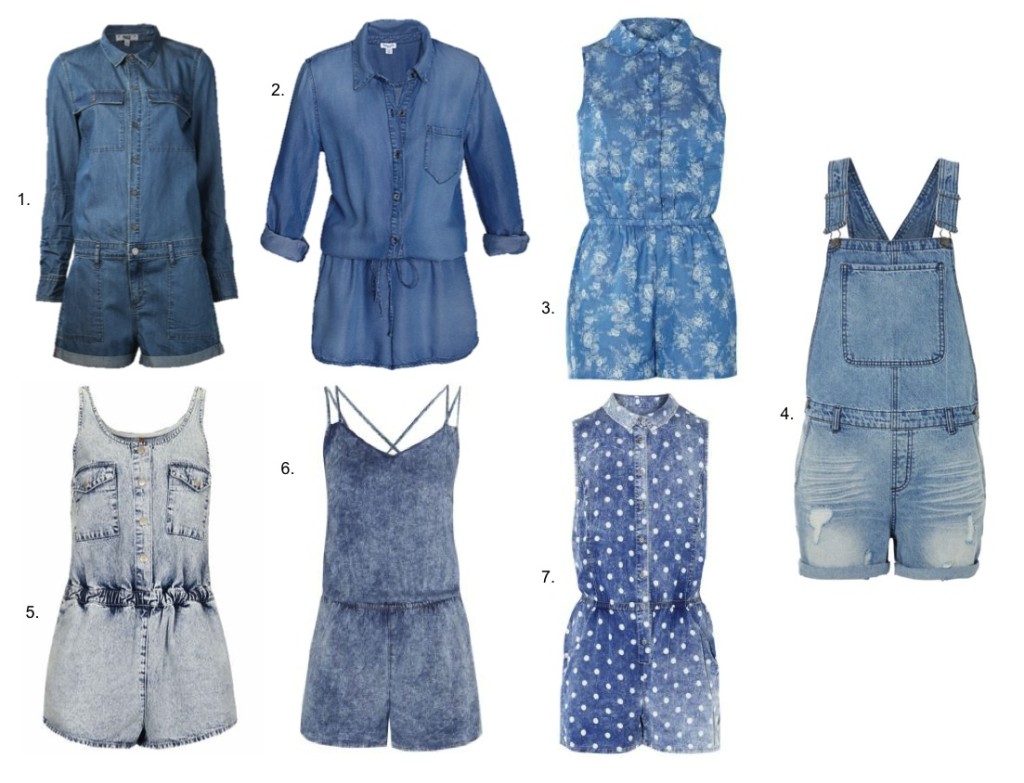 Denim Rompers