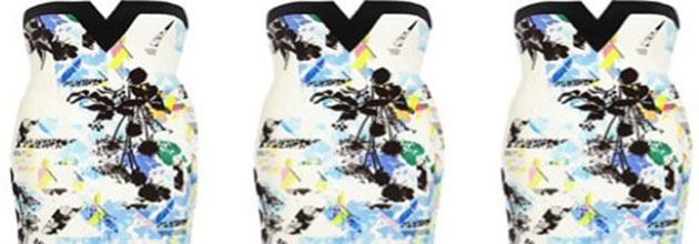 Dresses, Fashion Candy, Fashion Finds, Fashion Talk, River Island, White Abstract Floral Print Bandeau Dress