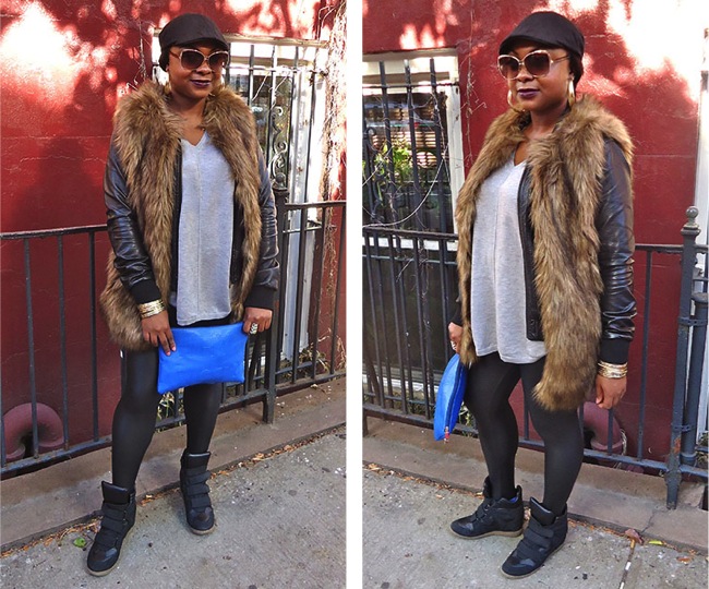 Outfit of the Day: Faux Fur Street Style | According to Yanni D